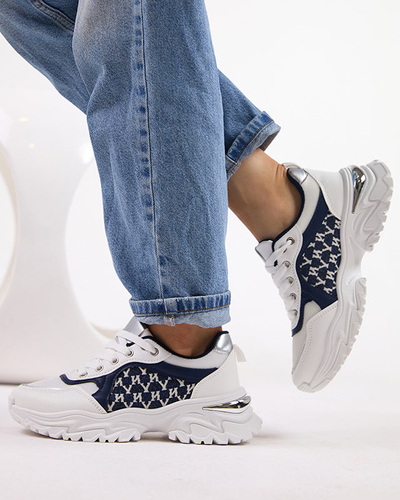 Bílé a tmavě modré dámské sportovní tenisky Umikatu - Obuv