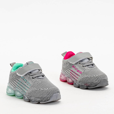 Šedé dětské sportovní boty s růžovými prvky Dons - Footwear