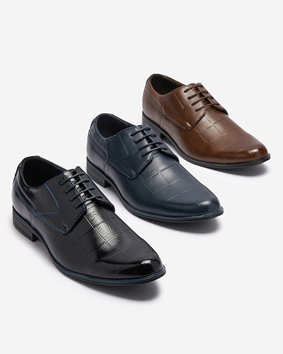 Темно-сині елегантні чоловічі напівчеревики Elfobs - Взуття