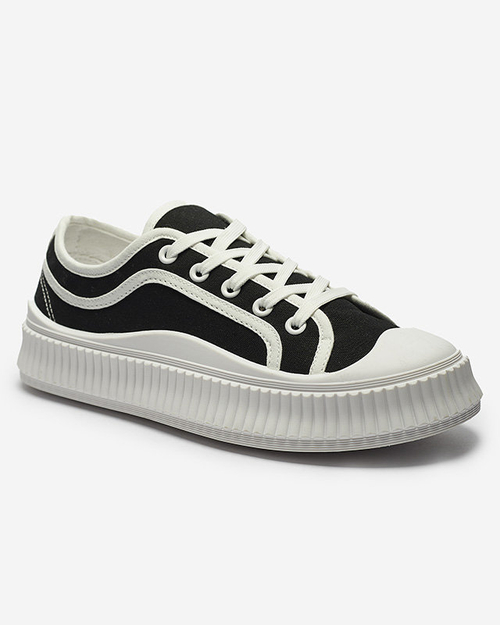 Жіночі кросівки на суцільній підошві чорного кольору Dessica - Взуття