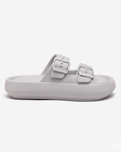 Сірі жіночі тапочки з пряжками Eckos - Взуття