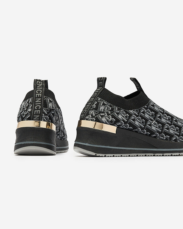 Černo-šedá dámská sportovní obuv s potiskem Scerpa- Obuv