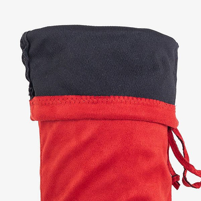 Červené dámské kolenní boty značky Elvin- Shoes