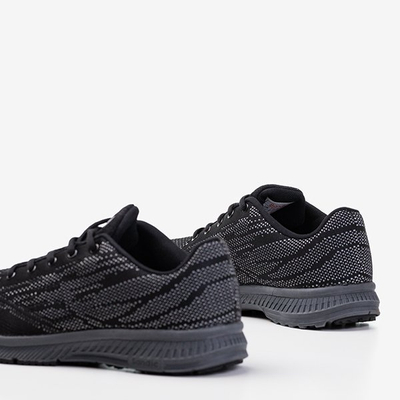 Pánské černé tenisky se šedým lemováním Erol - Obuv