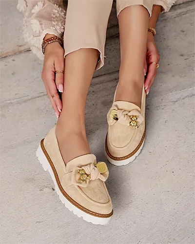 Royalfashion Dámské mokasíny s mašlí Ezizer