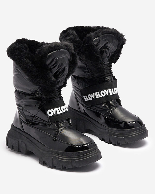 Черевики жіночі на плоскій підошві чорного кольору Sapollo- Взуття