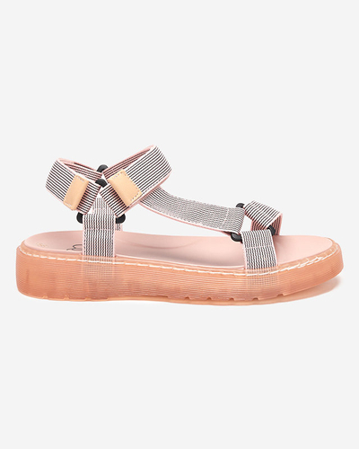 Рожеві жіночі сандалі на липучці Cinore - Взуття