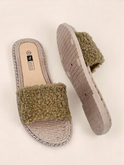 Royalfashion Dámské pantofle s kožíškem Cozy Step