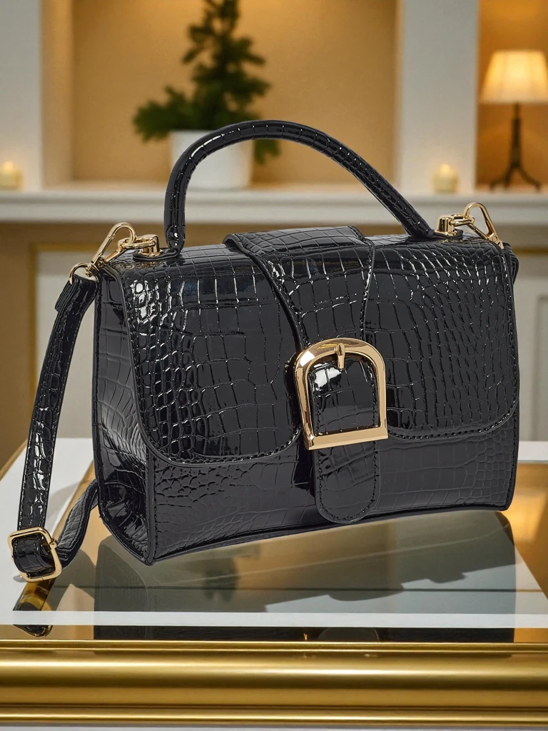 Lakovaná Malá dámská kabelka z ekokůže Orlina