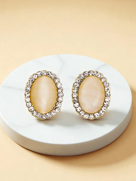 Royalfashion Dámské klipsové náušnice s krystaly a zirkony