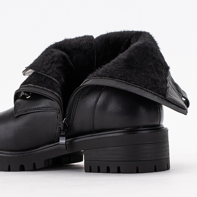 Black Mais Pearl Workery Booties - Obuv