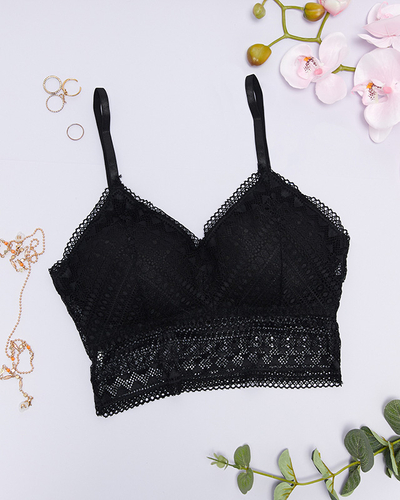 Černá dámská krajková podprsenka - Spodní prádlo
