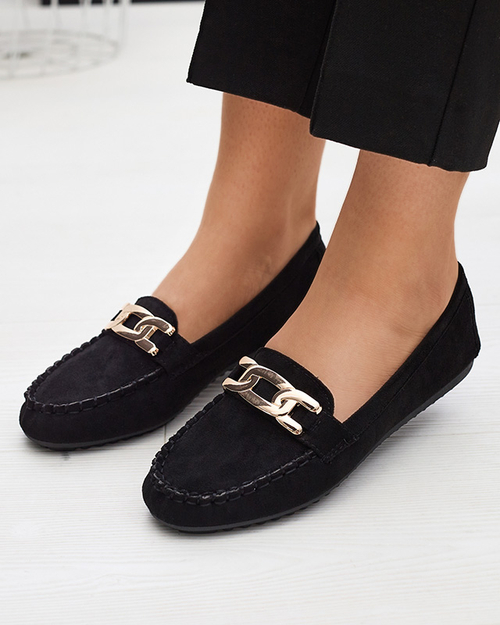 Екозамшеві чорні мокасини Viatu