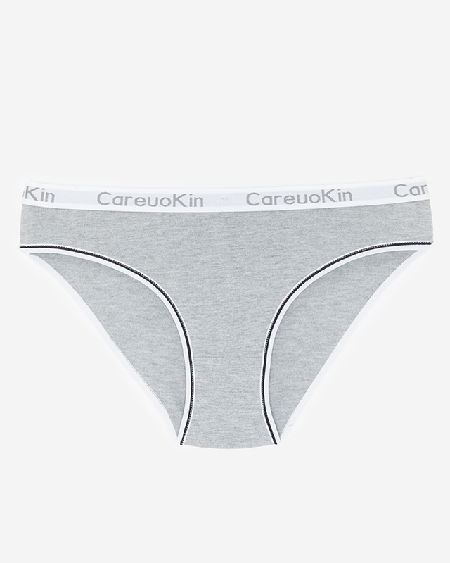 Šedé bavlněné dámské kalhotky - Spodní prádlo