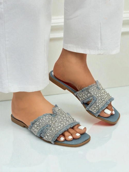 Royalfashion Жіночі капці з блискітками CrystalEase