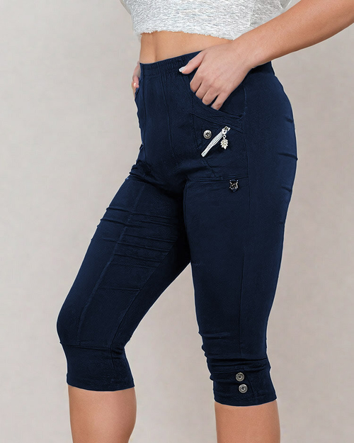 Royalfashion Жіночі тканинні штани 7/8 PLUS SIZE