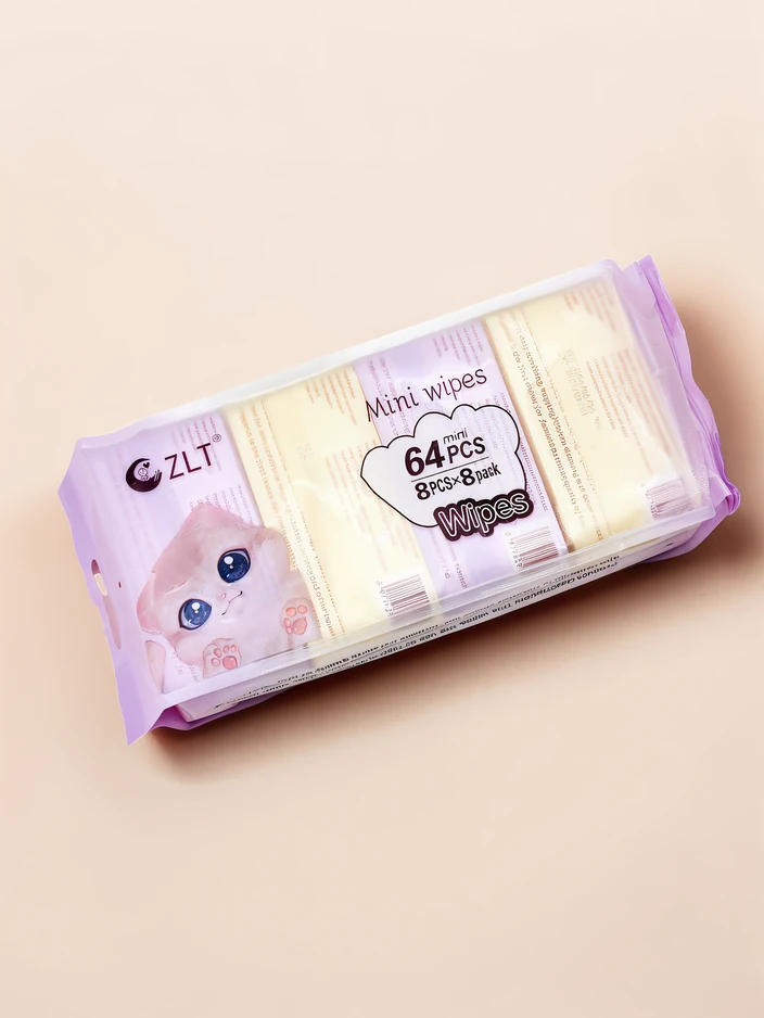 Mini zvlhčující ubrousky 8KS X 8 JEDNOTEK.