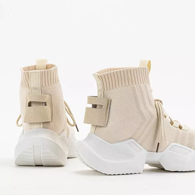 OUTLET Vysoce krémová dámská sportovní obuv Owami - Obuv