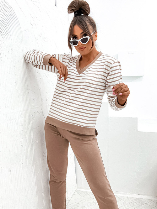 Royalfashion Жіночий комплект з бавовни в смужку