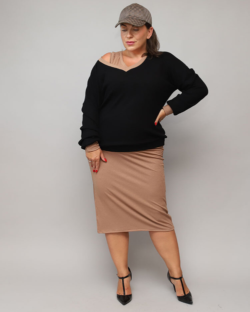 Жіночий комплект Royalfashion Casual в чорно-коричневому кольорі