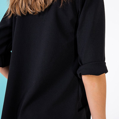 Dámský černý plášť bez zapínání - Oblečení