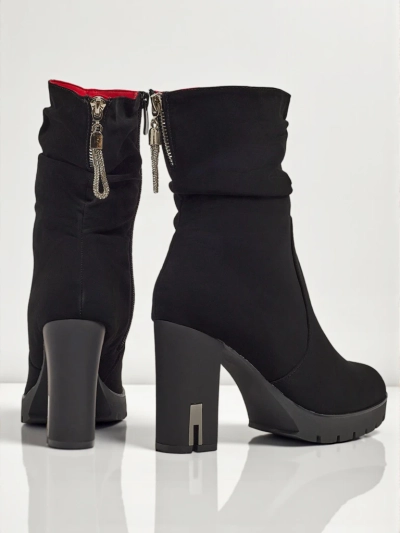 Dámské kotníkové boty z eko kůže matné na sloupku Nivarelle