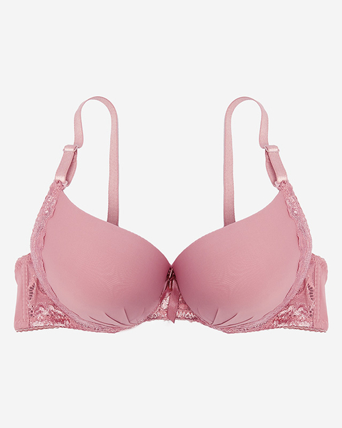 Темно-рожевий жіночий мереживний бюстгальтер - Жіноча білизна