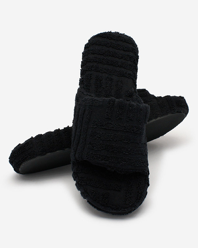 Жіночі шльопанці з тканини Royalfashion чорні Tylles