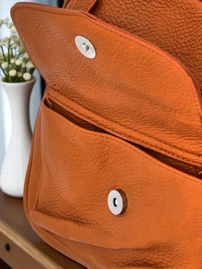 Elegantní dámský batoh Calista Camel ekologická kůže Królewska Moda