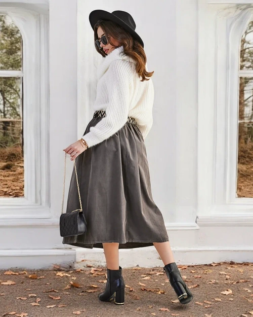 Жіноча міді-спідниця Royalfashion у стилі кордурова