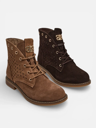 Ažurové dámské boty z přírodní kůže Aurelias