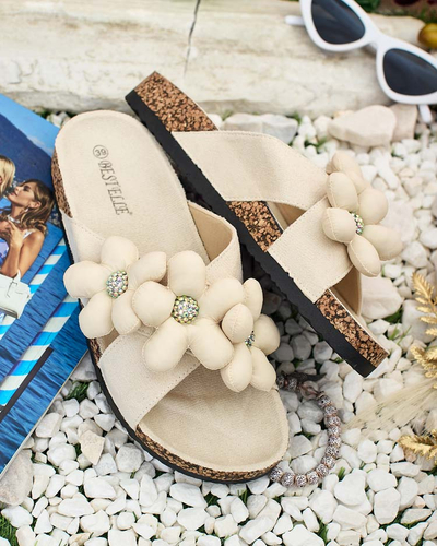 Royalfashion Жіночі шльопанці Polidda Flower Strap Flip Flips