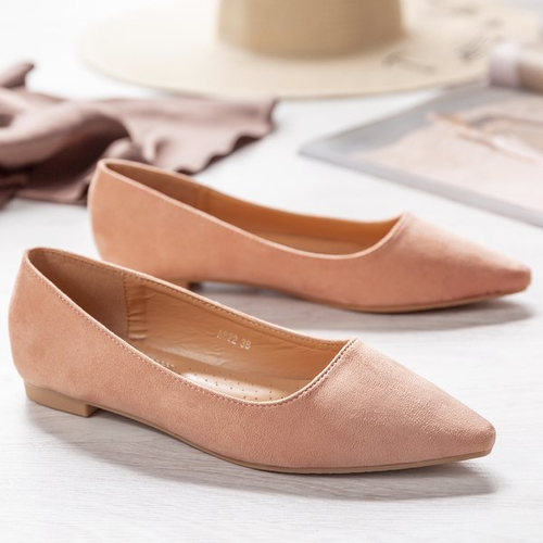 Рожеві балетки з завуженим носком Revissela - Взуття