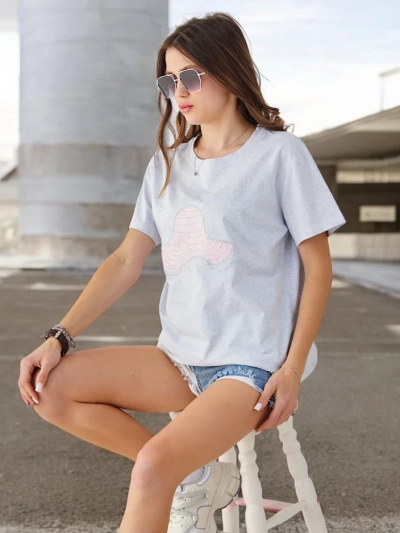 Royalfashion Жіноча бавовняна блуза з принтом