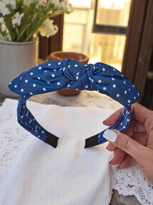 Royalfashion Обруч із бантиком у горошок Lilka
