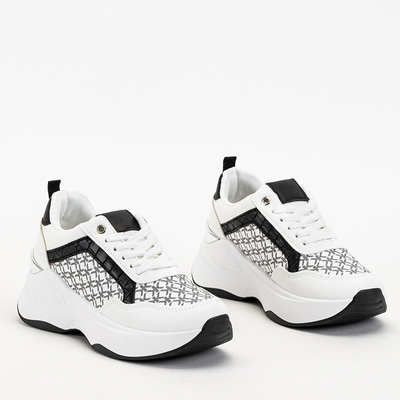 Černobílá dámská sportovní obuv Weniso tenisky - Obuv