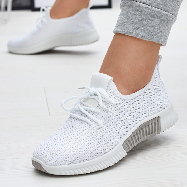 Bílá dámská látková sportovní obuv Vobbu- Obuv