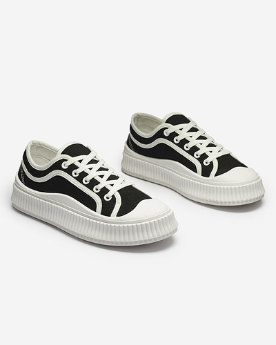 Dámské tenisky na pevné podrážce v černé barvě Dessica - Obuv