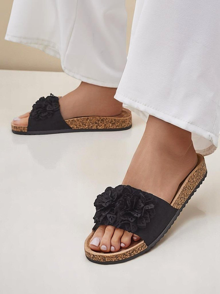 Royalfashion dámské pantofle s květinovými detaily Occes