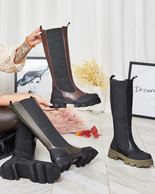 Royalfashion Темно-коричневі жіночі напівчеревики Blyss