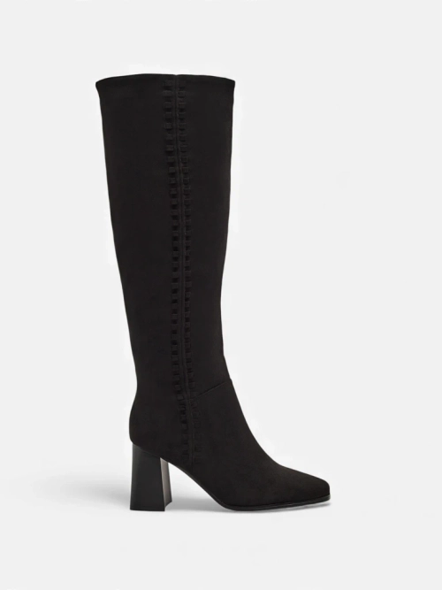 Жіночі чоботи еко замшеві на підборах-стовпчику Fottor