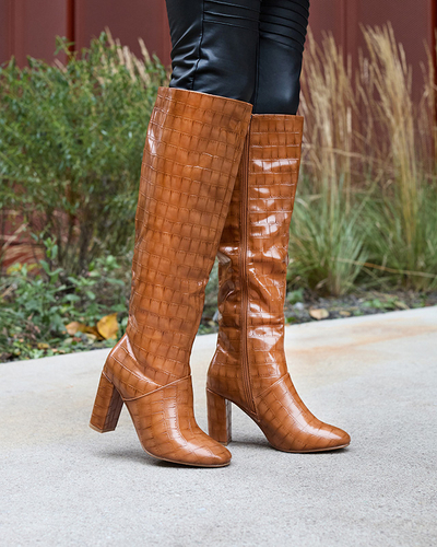 Dámské kozačky Mastiu ve velbloudí barvě - Obuv