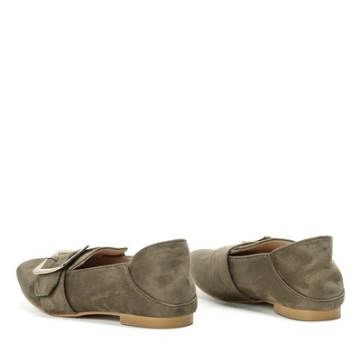 Zelené mokasíny s tryskami a přezkou Lucca - Obuv 1