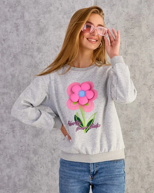 Жіночий світшот з тонким принтом Royalfashion