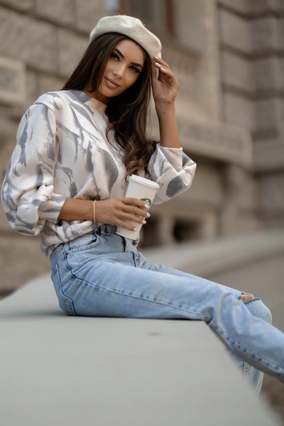 Royalfashion Тонкий жіночий светр з принтом