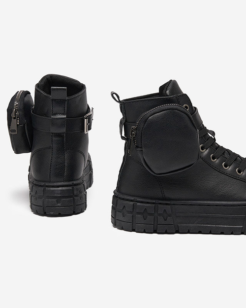 Жіноче спортивне взуття з еко-шкіри чорного кольору Kolibs