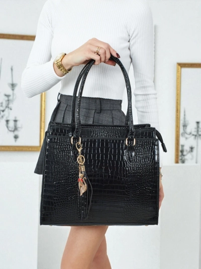 Dámská shopper kabelka z eko kůže s ražbou Seraphyne