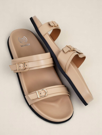 Royalfashion Dámské pantofle z ekokůže EcoTwins Slides