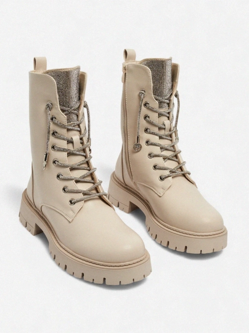 Еко шкіряні шнуровані ботільйони жіночі Farly