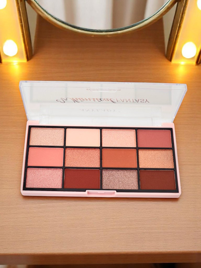 ANYLADY Paleta 12 očních stínů s třpytivým a matným efektem Champagne Ruby Glamour